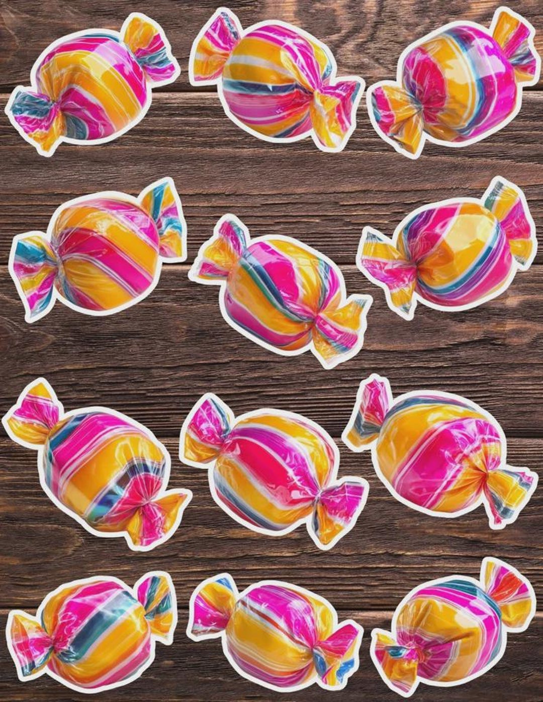 Wrapped Candy Die Cut Vinyl Sticker Set | Funny Sticker | Laptop ...