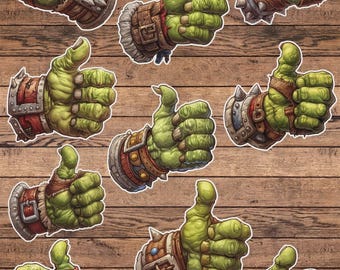 Troll Thumbs Up Die Cut Vinyl Sticker Set – For Notebook, Laptop, Water Bottle & Scrapbooking