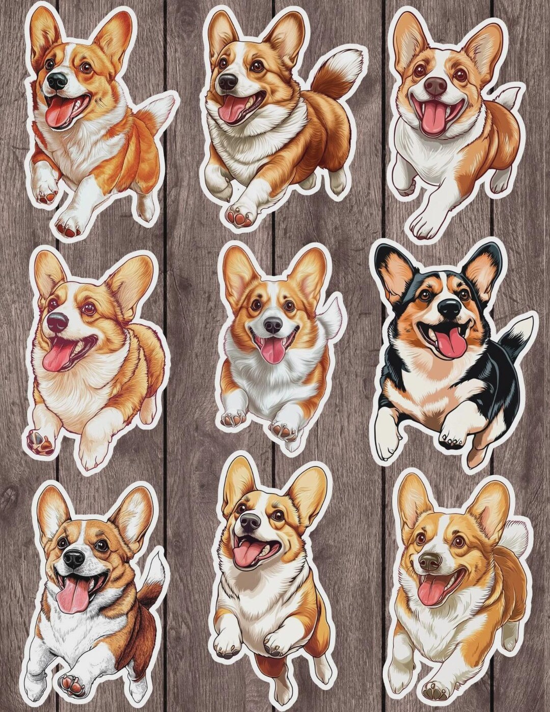 Labratory Corgi Sticker Corgi Dog Die Cut Vinyl Sticker Set – for Notebook, Laptop, Water ...