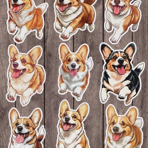 Corgi Dog Die Cut Sticker Set | Funny Sticker | Laptop Sticker | Water Bottle Sticker | Notebook Sticker