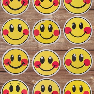 Blushing Smiley Face Vinyl Die Cut Sticker Set | Funny Sticker | Laptop Sticker | Water Bottle Sticker | Notebook Sticker