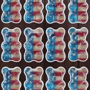 Patriotic Gummy Bear Vinyl Die Cut Sticker Set Funny Sticker Laptop Sticker Water Bottle Sticker Notebook Sticker