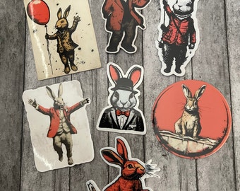 Hip Rabbit Sticker Set | Sticker | Laptop Sticker | Water Bottle Sticker | Notebook Sticker