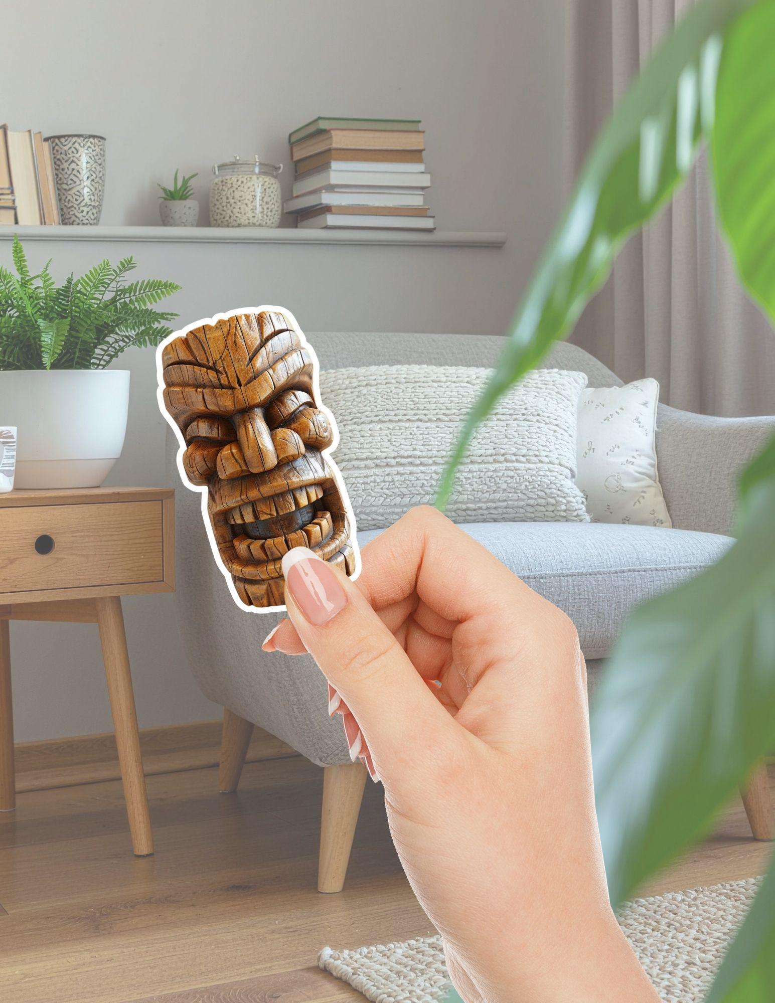 Tiki Notebook Tiki Head Die Cut Vinyl Sticker Set – for Notebook, Laptop, Water ...