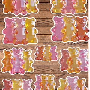 Gummy Bears Die Cut Sticker Set | Funny Sticker | Laptop Sticker | Water Bottle Sticker | Notebook Sticker