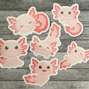Cute Axolotl Sticker Set | Funny Sticker | Laptop Sticker | Water Bottle Sticker | Notebook Sticker