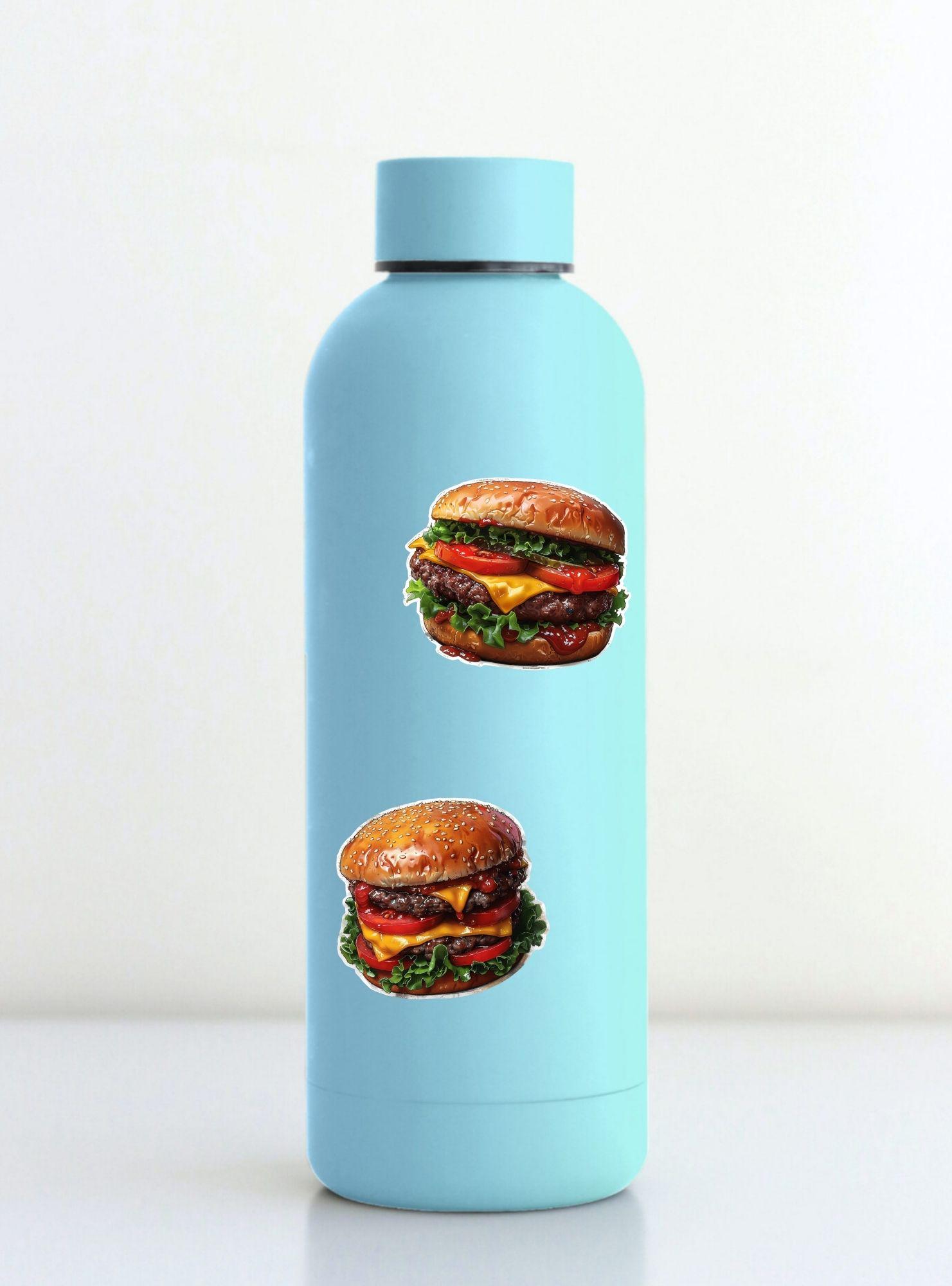 Hamburger Die Cut Vinyl Sticker Set – for Notebook, Laptop, Water ...