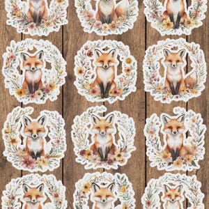 Boho Fox Vinyl Die Cut Sticker Set | Funny Sticker | Laptop Sticker | Water Bottle Sticker | Notebook Sticker