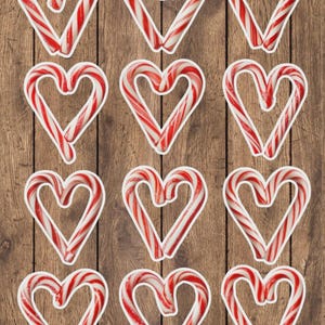 Candy Cane Hearts Die Cut Vinyl Sticker Set | Funny Sticker | Laptop Sticker | Water Bottle Sticker | Notebook Sticker