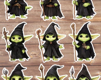 Cute Little Goblin Die Cut Vinyl Sticker Set – For Scrapbooking & Crafts