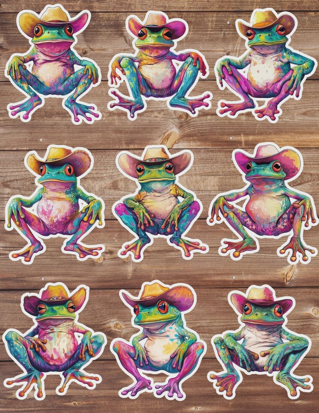 Bullfrog Vinyl Die Cut Sticker Set | Funny Sticker | Laptop Sticker ...