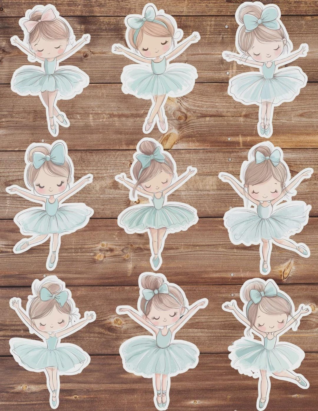 Ballerina in Blue Sticker Set | Funny Sticker | Laptop Sticker | Water ...