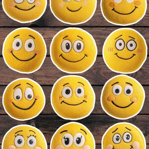 Emoji Plush Vinyl Die Cut Sticker Set | Funny Sticker | Laptop Sticker | Water Bottle Sticker | Notebook Sticker