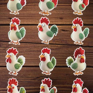 Cute Wool Chicken Vinyl Die Cut Sticker Set | Funny Sticker | Laptop Sticker | Water Bottle Sticker | Notebook Sticker