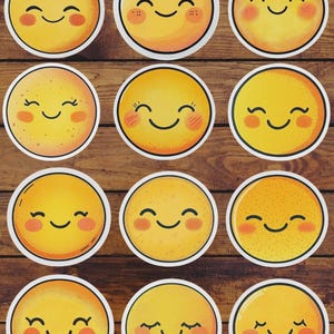 Blushing Smiley Vinyl Die Cut Sticker Set | Funny Sticker | Laptop Sticker | Water Bottle Sticker | Notebook Sticker