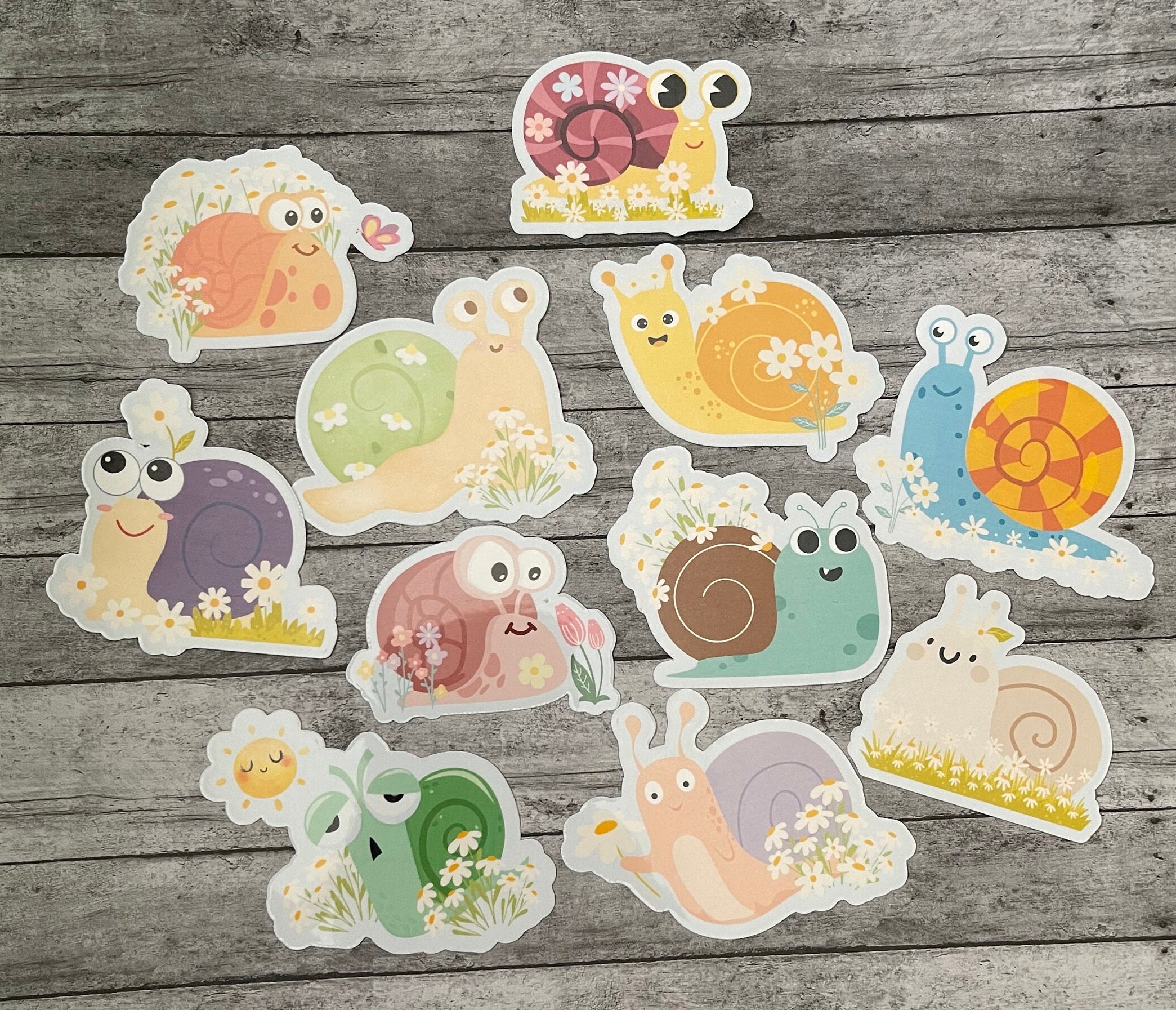 Cute Snail Sticker Set | Funny Sticker | Laptop Sticker | Water Bottle ...