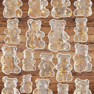 White Gummy Bears Die Cut Vinyl Sticker Set | Funny Sticker | Laptop Sticker | Water Bottle Sticker | Notebook Sticker