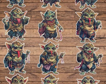 Ornate Goblin Die Cut Vinyl Sticker Set – For Notebook, Laptop, Water Bottle & Scrapbooking
