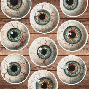 Creepy Eyeball Die Cut Sticker Set | Funny Sticker | Laptop Sticker | Water Bottle Sticker | Notebook Sticker