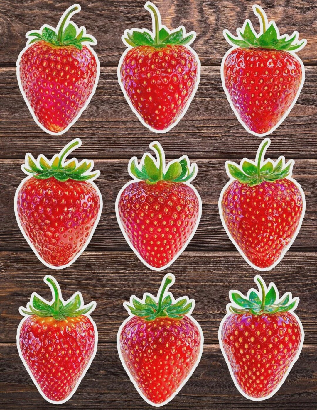 Strawberry Die Cut Vinyl Sticker Set | Funny Sticker | Laptop Sticker ...