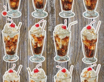 Root Beer Float Die Cut Sticker Set | Sticker | Laptop Sticker | Water Bottle Sticker | Notebook Sticker