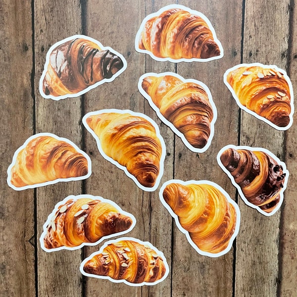 Croissant Sticker Set | Funny Sticker | Laptop Sticker | Water Bottle Sticker | Notebook Sticker