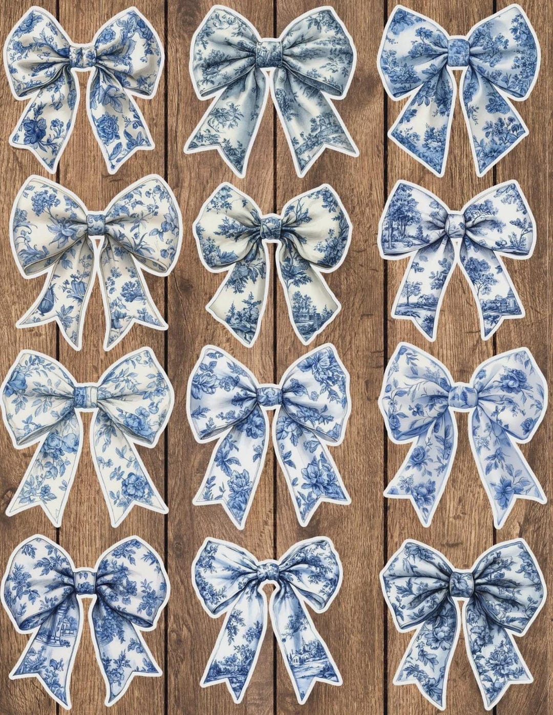 Blue and White Ribbon Vinyl Die Cut Sticker Set | Funny Sticker ...