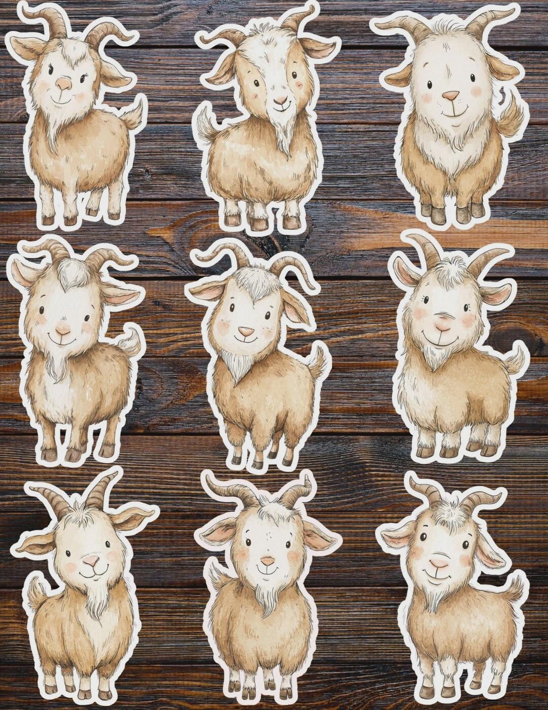 Billy Goat Sticker Billy Goat Die Cut Sticker Set | Funny Sticker | Laptop Sticker | Water ...