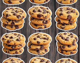 Chocolate Chip Cookies Vinyl Die Cut Sticker Set | Funny Sticker | Laptop Sticker | Water Bottle Sticker | Notebook Sticker