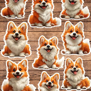 Cute Corgi Die Cut Sticker Set | Funny Sticker | Laptop Sticker | Water Bottle Sticker | Notebook Sticker