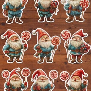 Candy Cane Elf Die Cut Vinyl Sticker Set | Funny Sticker | Laptop Sticker | Water Bottle Sticker | Notebook Sticker