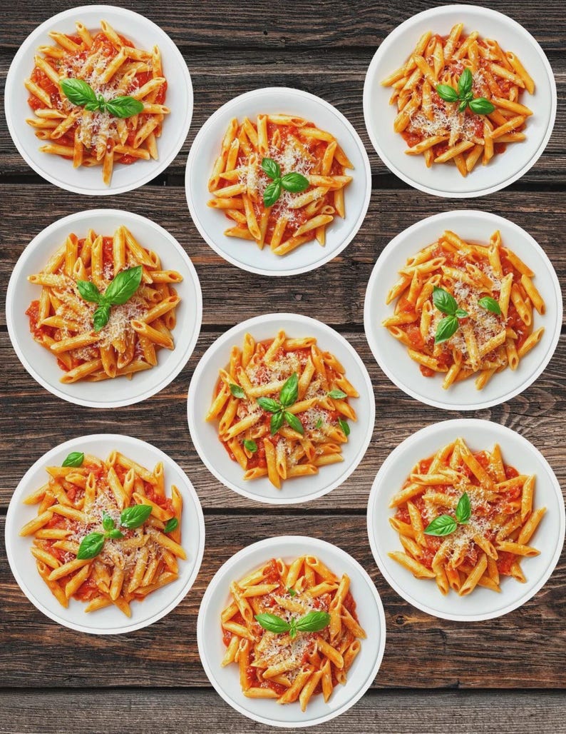 Penne Pasta Die Cut Vinyl Sticker Set – for Notebook, Laptop, Water ...