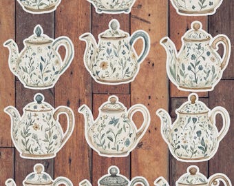 Pretty Little Teapot Die Cut Sticker Set | Funny Sticker | Laptop Sticker | Water Bottle Sticker | Notebook Sticker