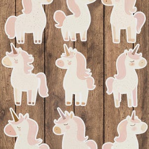 Pink Unicorn Die Cut Vinyl Sticker Set Funny Sticker Laptop Sticker Water Bottle Sticker Notebook Sticker