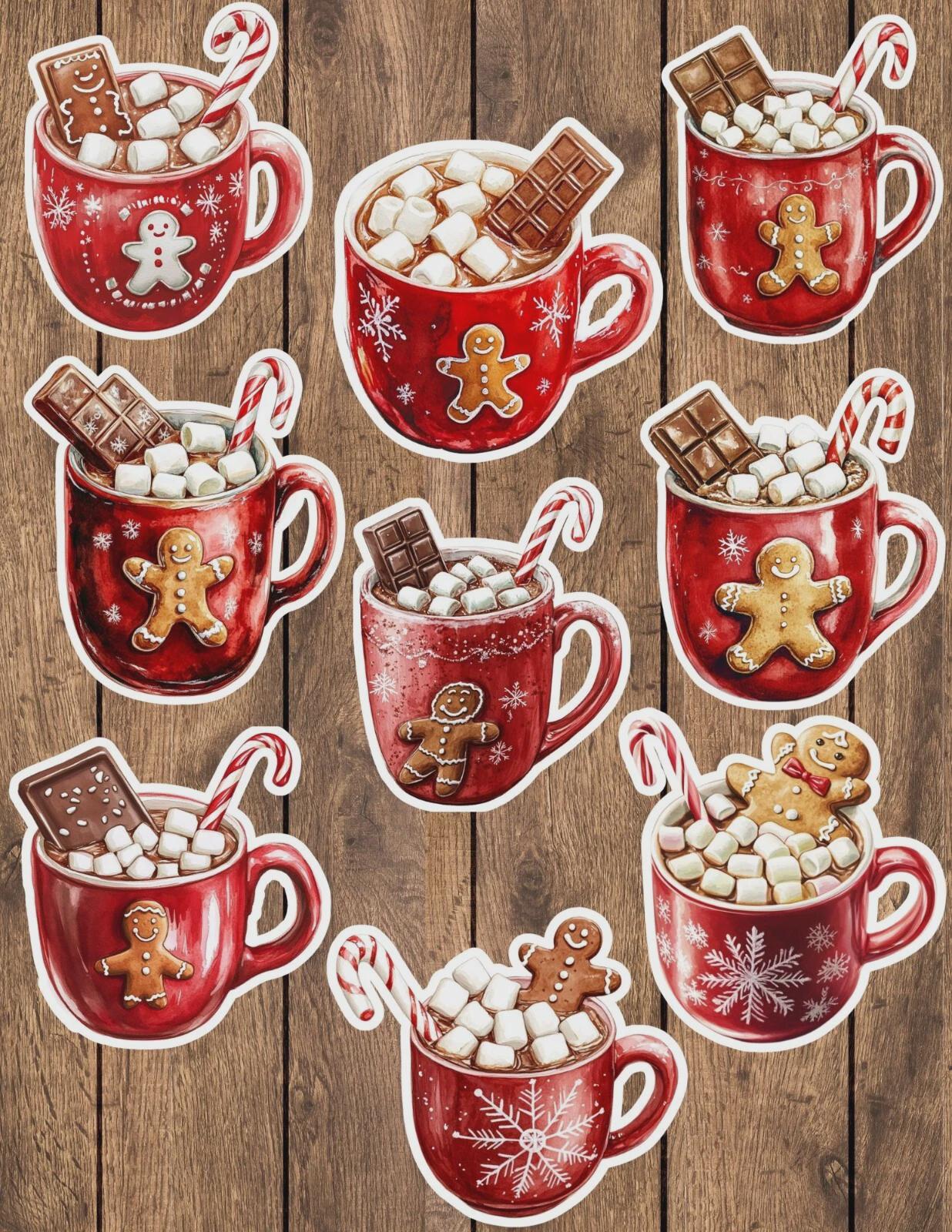 Holiday Hot Cocoa Cut Sticker Set | Funny Sticker | Laptop Sticker ...