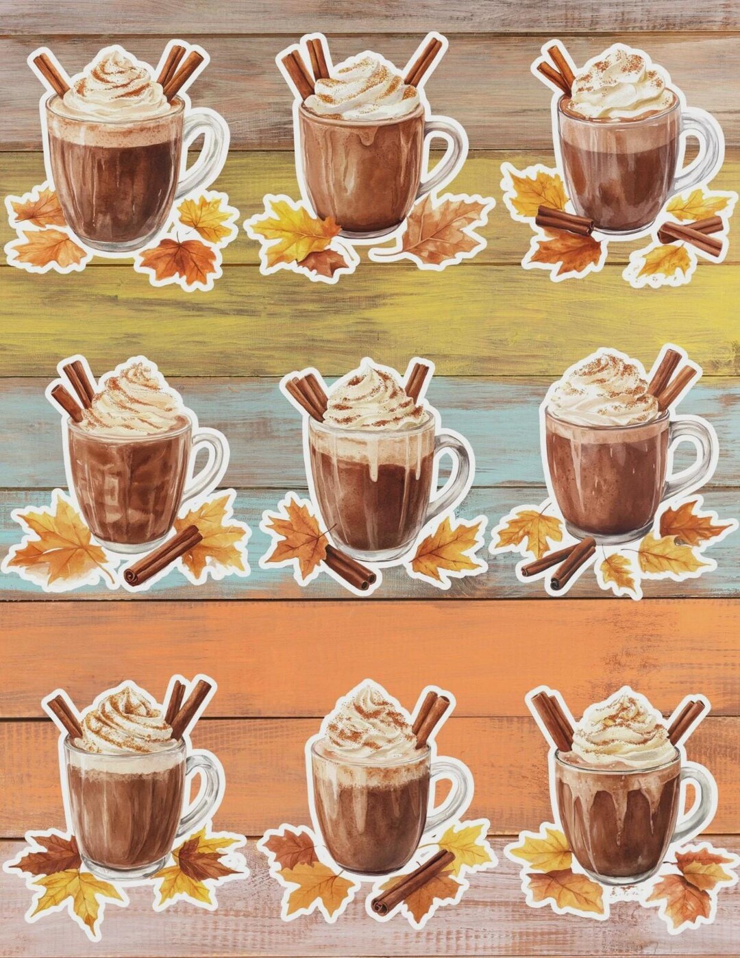 Fall Hot Cocoa Die Cut Sticker Set | Funny Sticker | Laptop Sticker ...