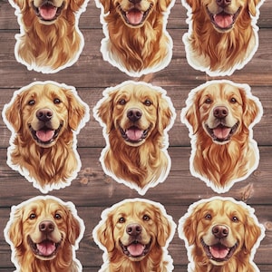Golder Retriever Dog Vinyl Die Cut Sticker Set | Funny Sticker | Laptop Sticker | Water Bottle Sticker | Notebook Sticker