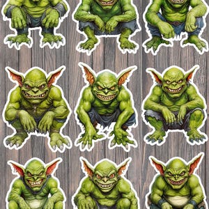 Green Goblin Die Cut Vinyl Stickers Set: Mischief, Laptop, Water Bottle, Scrapbook Decoration