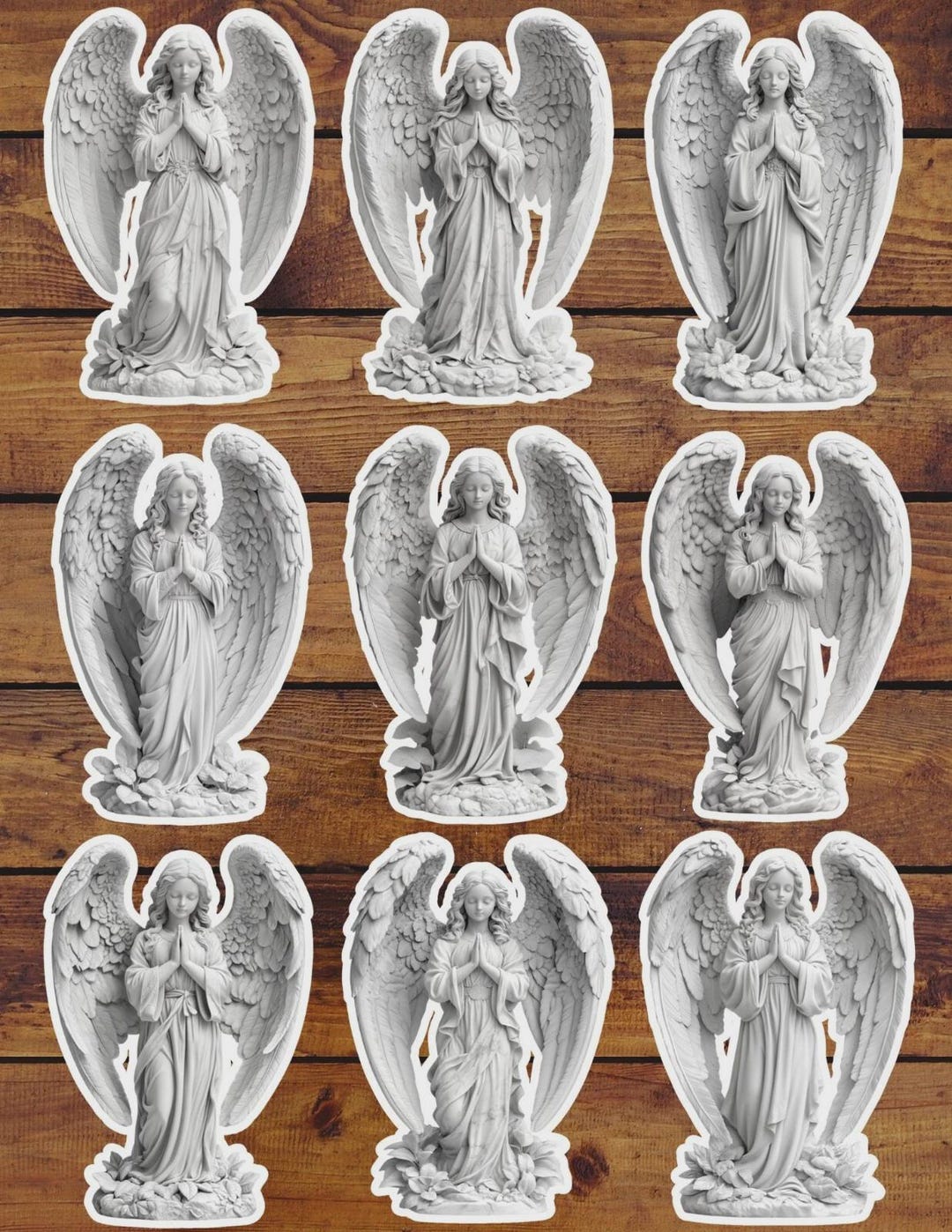 Angel Sticker Meme Angel Statue Die Cut Vinyl Sticker Set – for Notebook, Laptop, Water ...