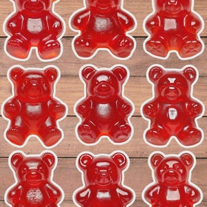 Red Gummy Bear Vinyl Die Cut Sticker Set | Funny Sticker | Laptop Sticker | Water Bottle Sticker | Notebook Sticker