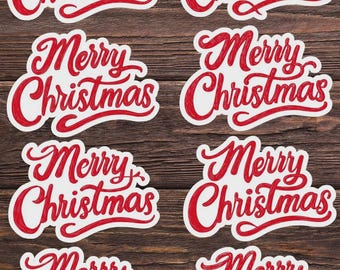 Merry Christmas Die Cut Vinyl Sticker Set – For Notebook, Laptop, Water Bottle & Scrapbooking