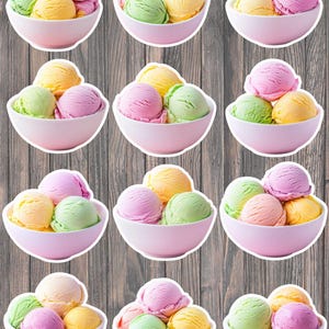 Bowl of Sherbert Die Cut Vinyl Sticker Set – Laptop, Notebook & Water Bottle