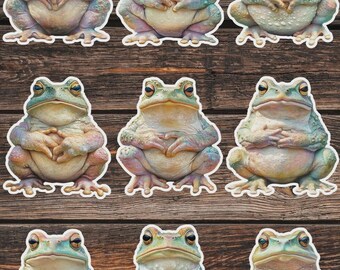 Big Pastel Toad Die Cut Sticker Set | Funny Sticker | Laptop Sticker | Water Bottle Sticker | Notebook Sticker