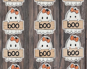 Boo Ghost Halloween Die Cut Vinyl Sticker Set – For Notebook, Laptop, Water Bottle & Scrapbooking