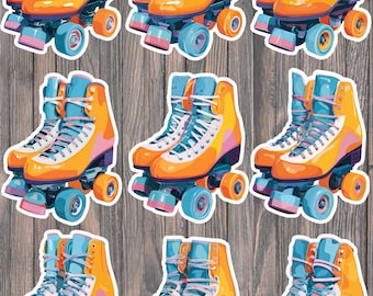 Retro Roller Skate Vinyl Sticker Set | 90s Nostalgia