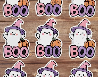 Boo Ghost Vinyl Die Cut Sticker Set | Funny Sticker | Laptop Sticker | Water Bottle Sticker | Notebook Sticker