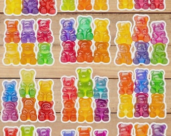 Gummy Bears Die Cut Sticker Set | Funny Sticker | Laptop Sticker | Water Bottle Sticker | Notebook Sticker
