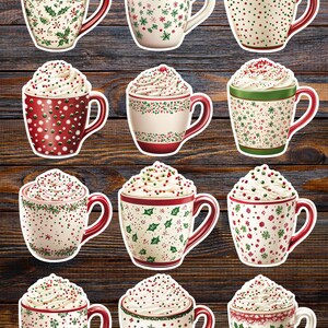 Christmas Cocoa Sticker Set | Funny Sticker | Laptop Sticker | Water Bottle Sticker | Notebook Sticker
