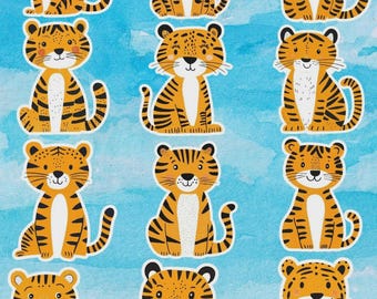 Cartoon Tiger Die Cut Vinyl Sticker Set | Funny Sticker | Laptop Sticker | Water Bottle Sticker | Notebook Sticker