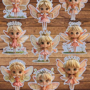 Fairy Princess Die Cut Sticker Set | Funny Sticker | Laptop Sticker | Water Bottle Sticker | Notebook Sticker